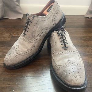 Allen Edmonds McTavish “Rough Collection” Oxford Wingtip 11E Wide Gray Nubuck
